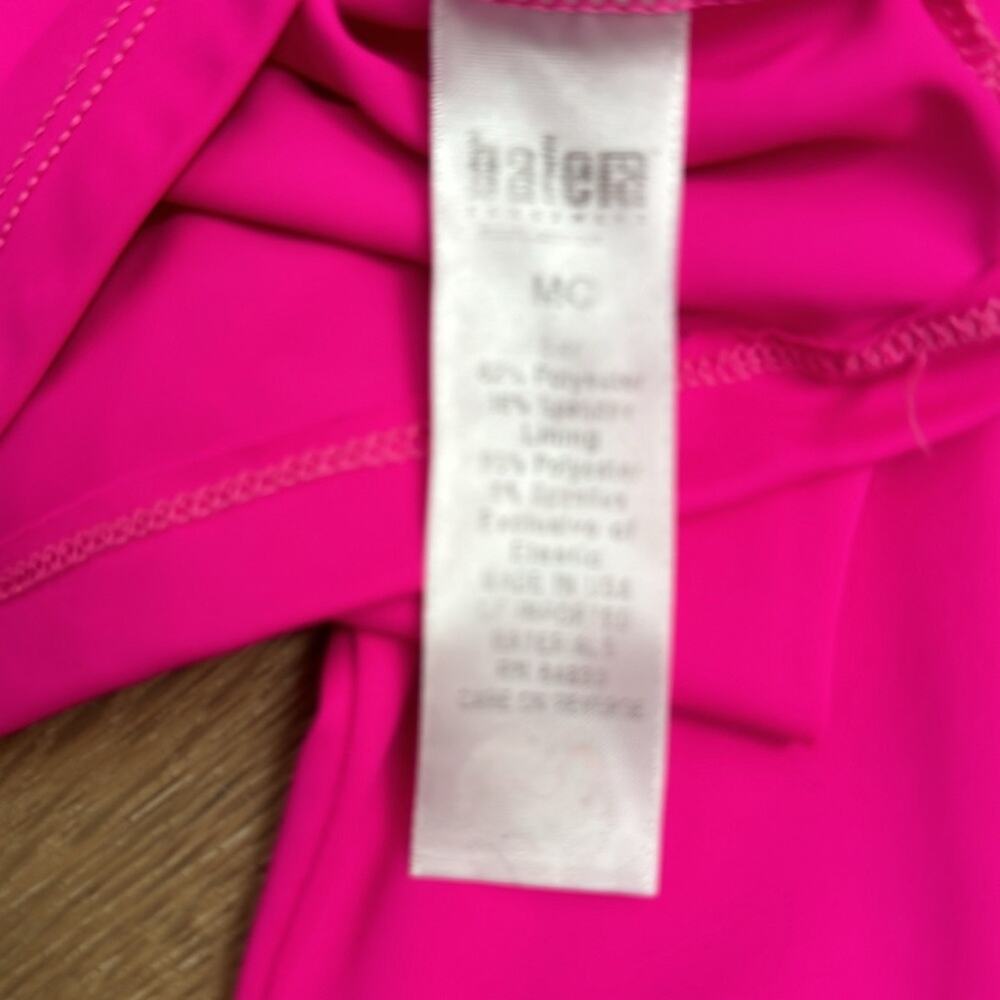 Balera hot pink Long sleeve Mock Neck dance Crop Top Medium Child made in USA - Picture 5 of 6